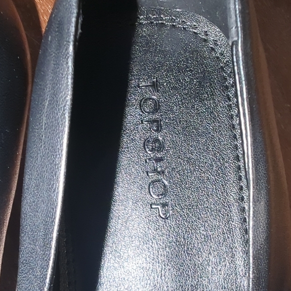 TOPSHOP GENUINE LEATHER Black Mary Jane Shoes - Picture 3 of 12